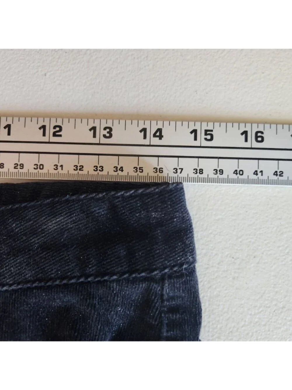 Arizona Jean Co Hipster Black Glitter Flared Pants Womens Size 3 Cotton Blend